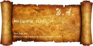 Weigang Ajád névjegykártya